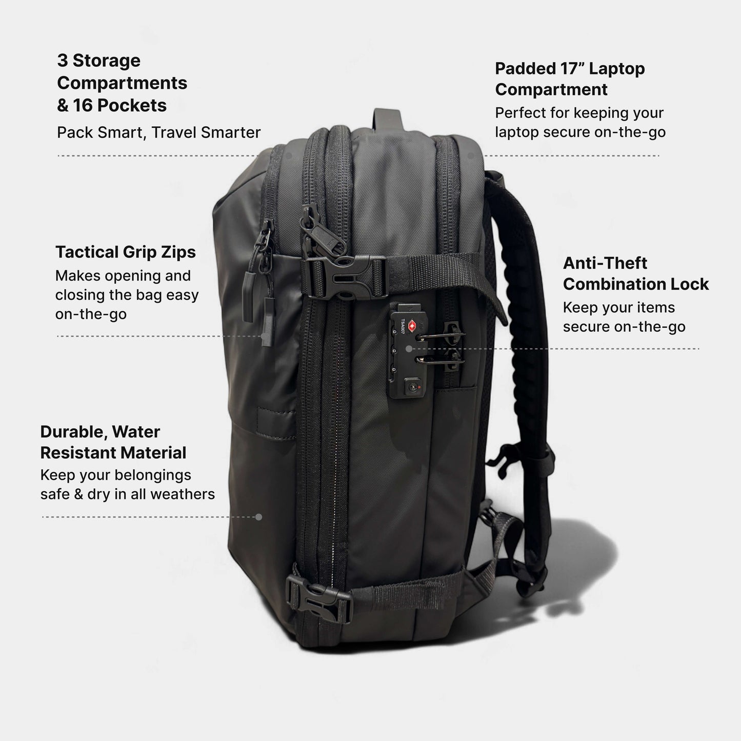 VAILBAG Matte Travel Backpack 60L